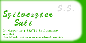 szilveszter suli business card